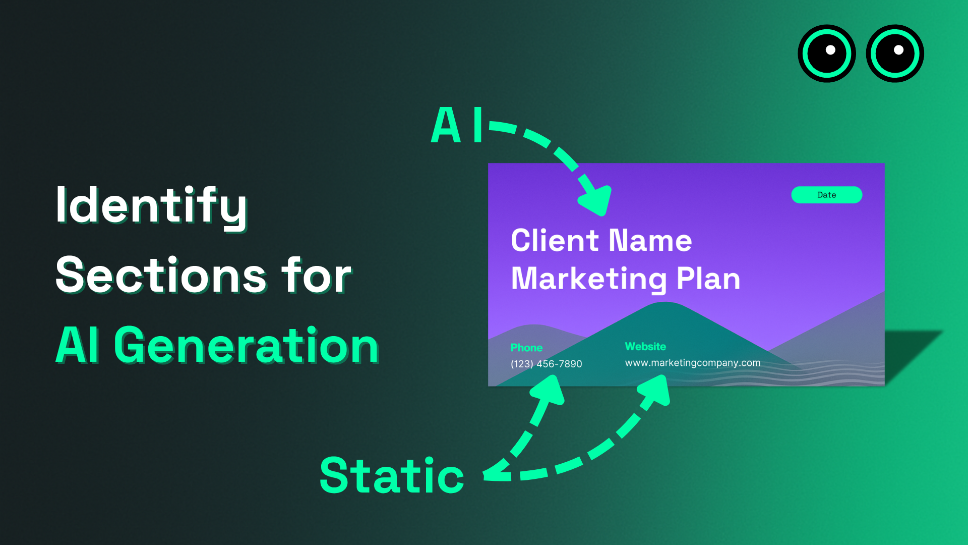 Interactive highlighting system transforming existing PowerPoint templates into AI-powered presentations with LLeMental