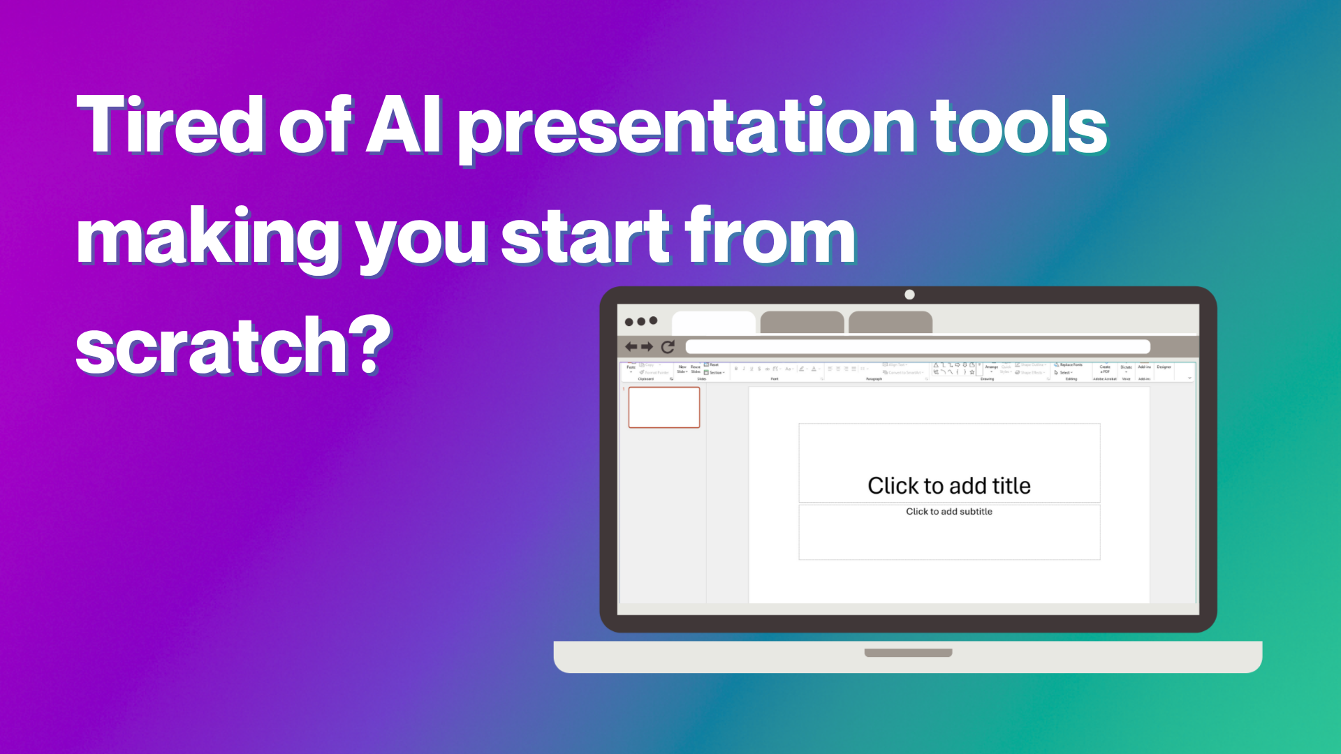 Comparison between LLeMental and other AI PowerPoint generators showing template preservation capabilities